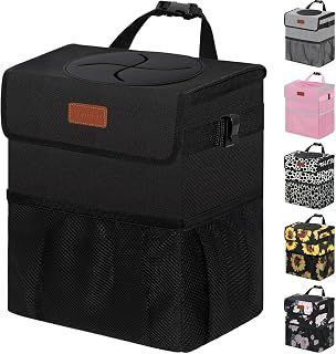 Vankor Car Trash Can with Lid Leak Proof
